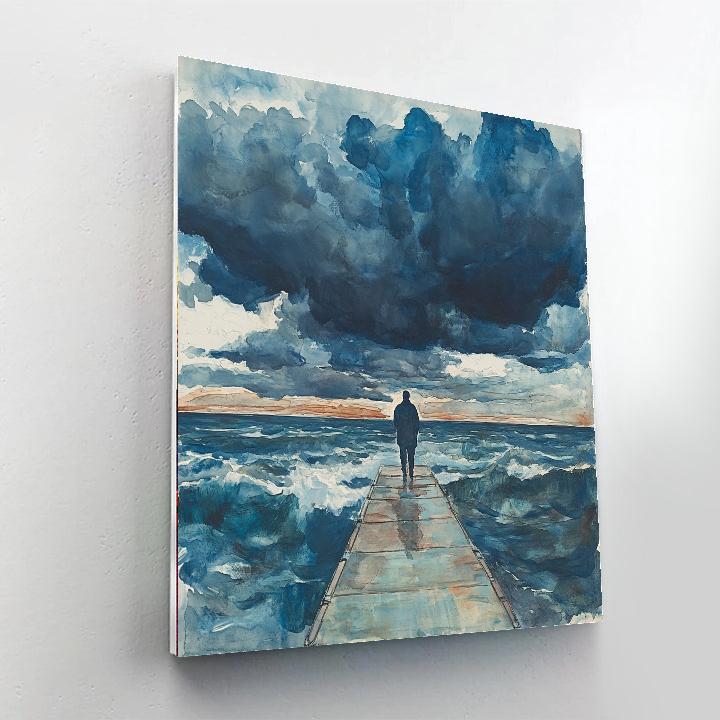 Edvard Munch Inspired Melancholy Reflection Paint by numbers kits