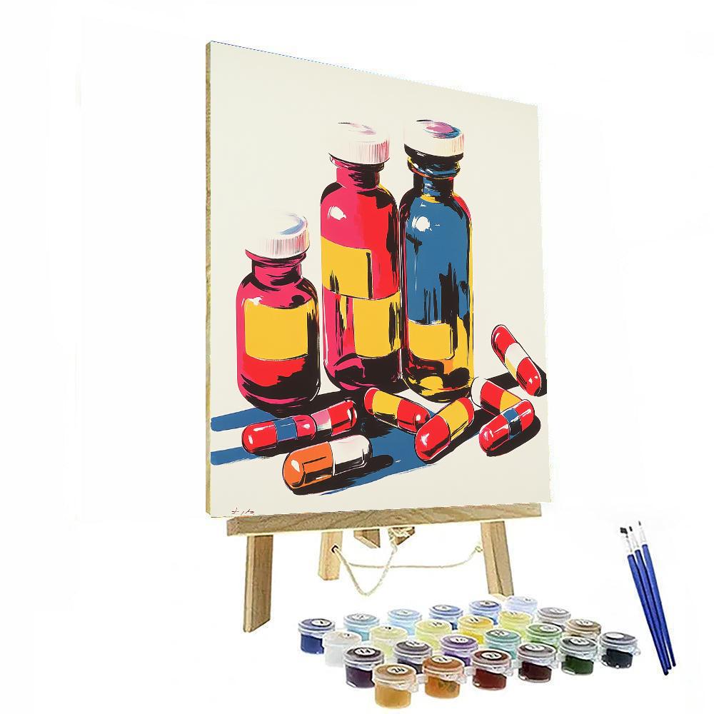 Damien Hirst Inspired Vibrant Medicine paint by color