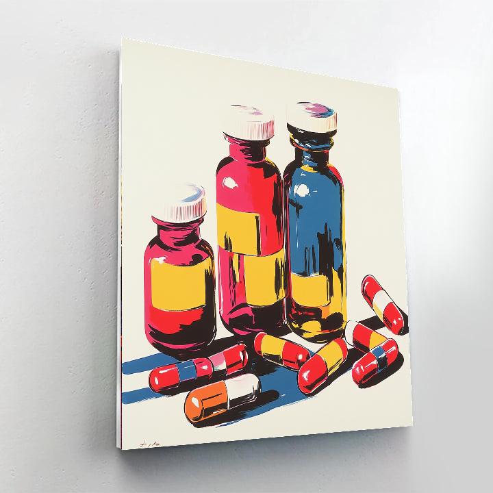 Damien Hirst Inspired Vibrant Medicine paint by color