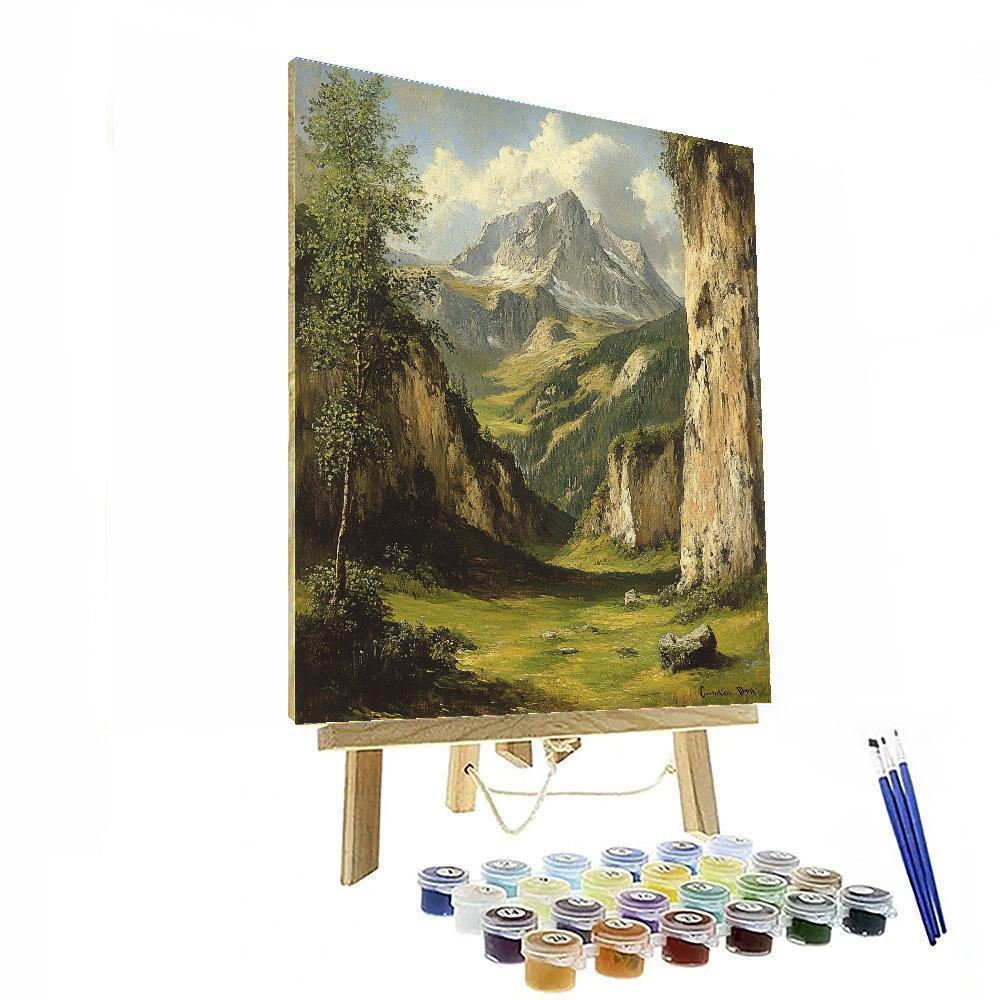 Gustave Courbet Inspired Rugged Landscape Number painting