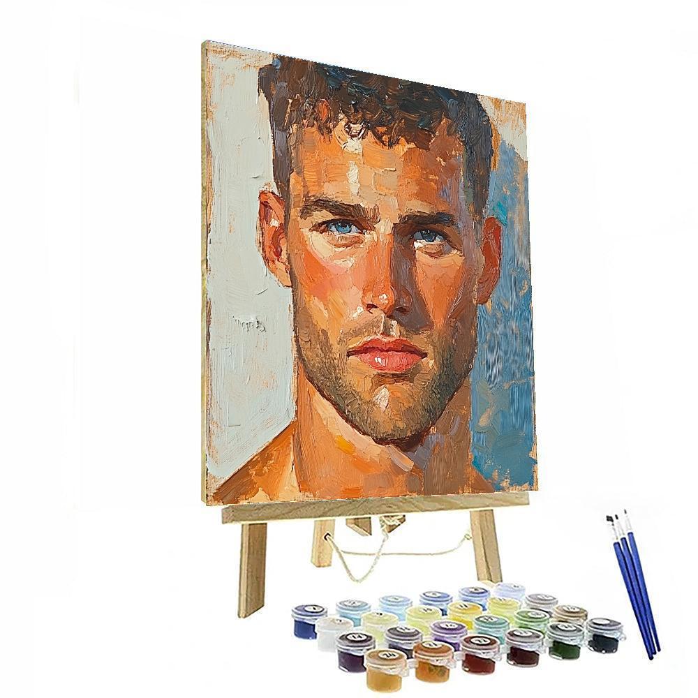 Lucian Freud Inspired Intimate Portrait Paint by numbers art