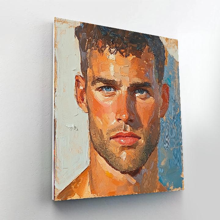 Lucian Freud Inspired Intimate Portrait Paint by numbers art