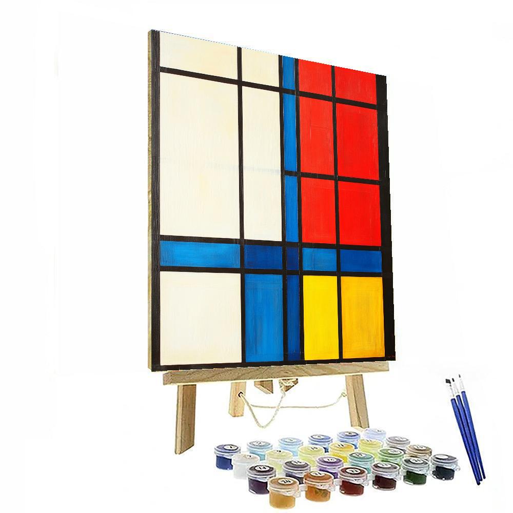 Piet Mondrian Inspired Geometric Symphony paint by number