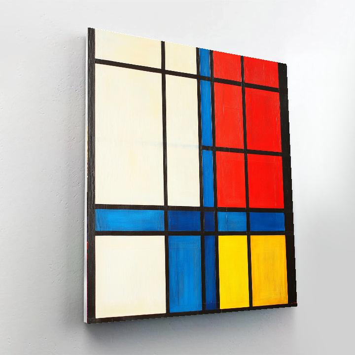 Piet Mondrian Inspired Geometric Symphony paint by number