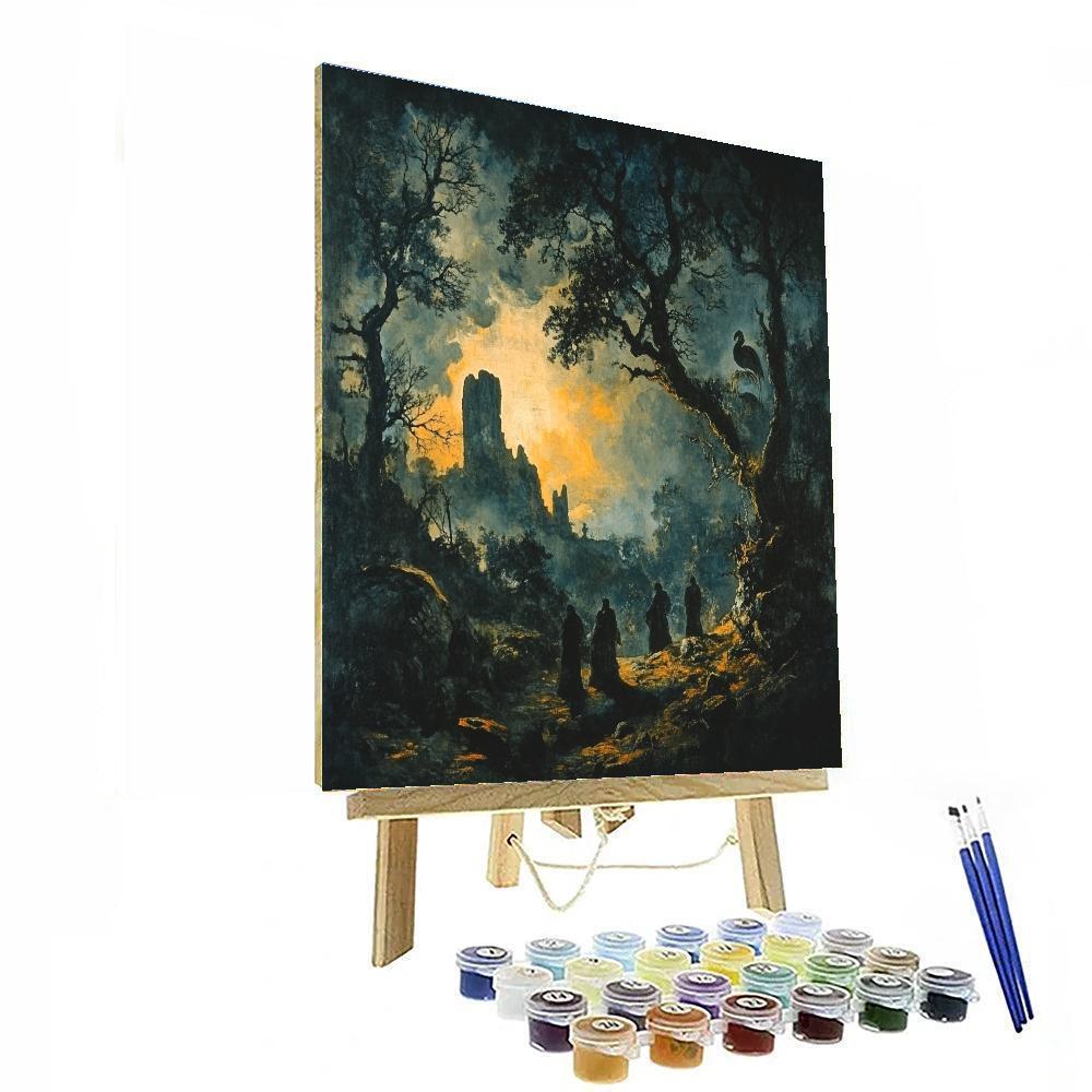 Francisco Goya Inspired Dark Fantasia paint by color
