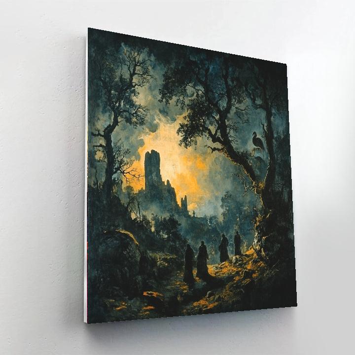 Francisco Goya Inspired Dark Fantasia paint by color