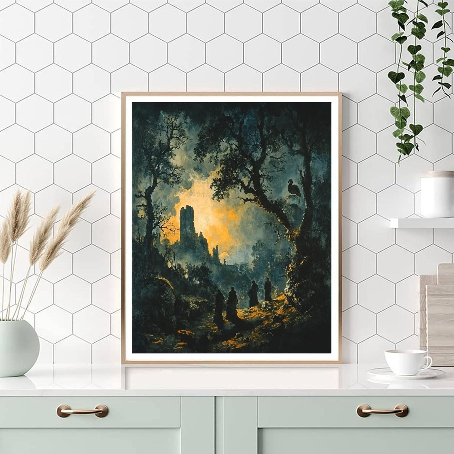 Francisco Goya Inspired Dark Fantasia paint by color