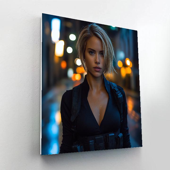 Scarlett Johansson Night Operative Poise Painting by numbers kit
