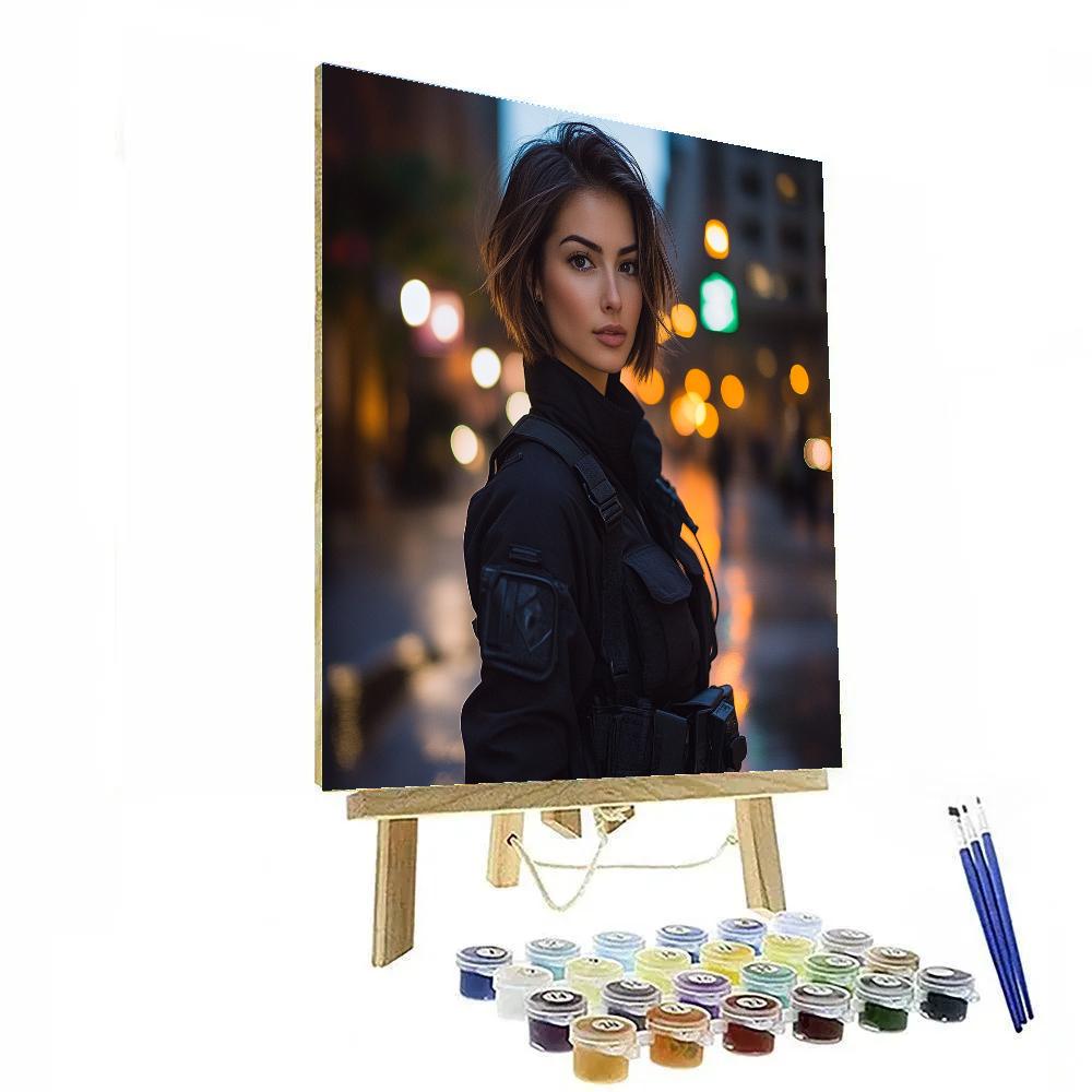 Scarlett Johansson Shadowstep Elegance Numbered painting kits