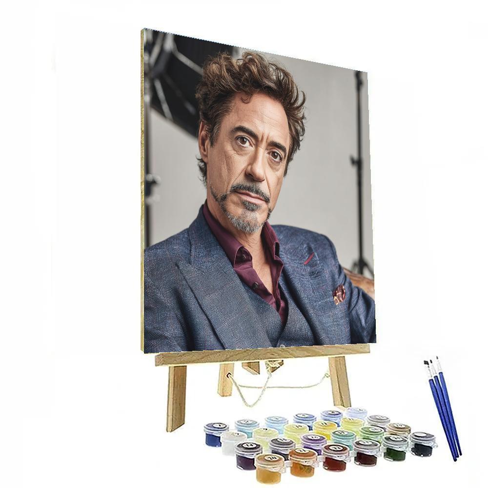 Robert Downey Jr.: Forging The Ironed Elegance DIY paint by numbers