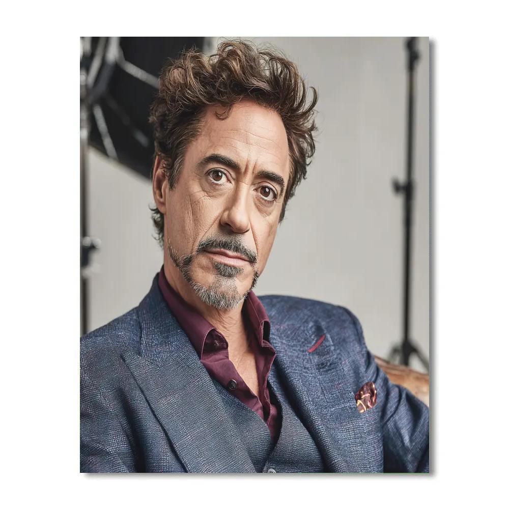 Robert Downey Jr.: Forging The Ironed Elegance DIY paint by numbers