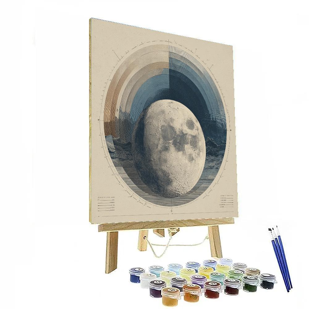 Lunar Cartouche Quiet Halo paint by number