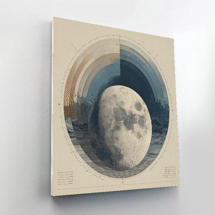 Lunar Cartouche Quiet Halo paint by number