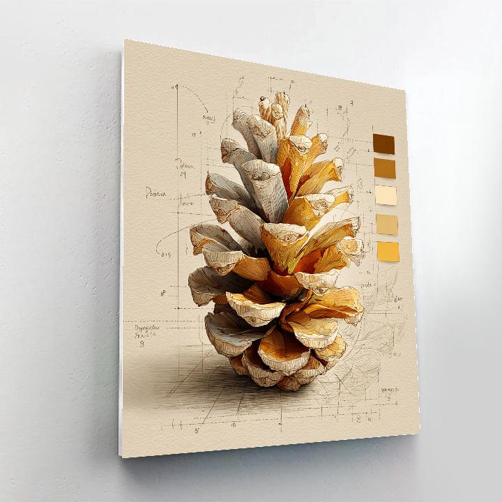 Pine Cone Geometry paint by number