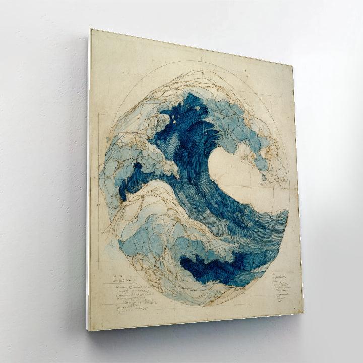 Wave Crest With Motion Traces paint by numbers