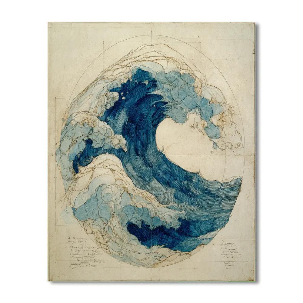 Wave Crest With Motion Traces paint by numbers