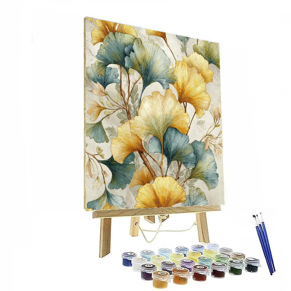 Ginkgo Leaf Architecture painting number kit