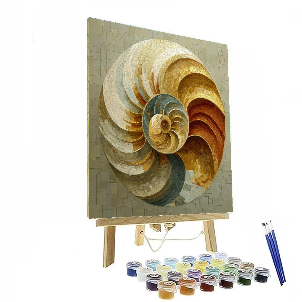 Shell Spiral Proportions Paint by numbers art