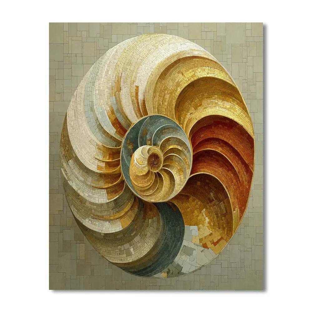 Shell Spiral Proportions Paint by numbers art
