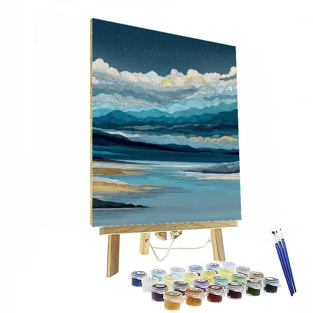 Aurora Above The Still North paint by numbers