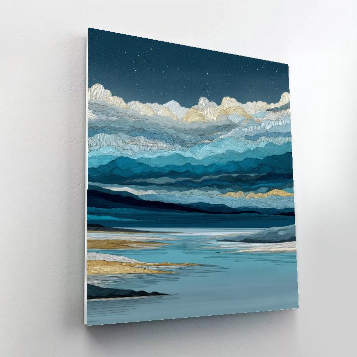 Aurora Above The Still North paint by numbers