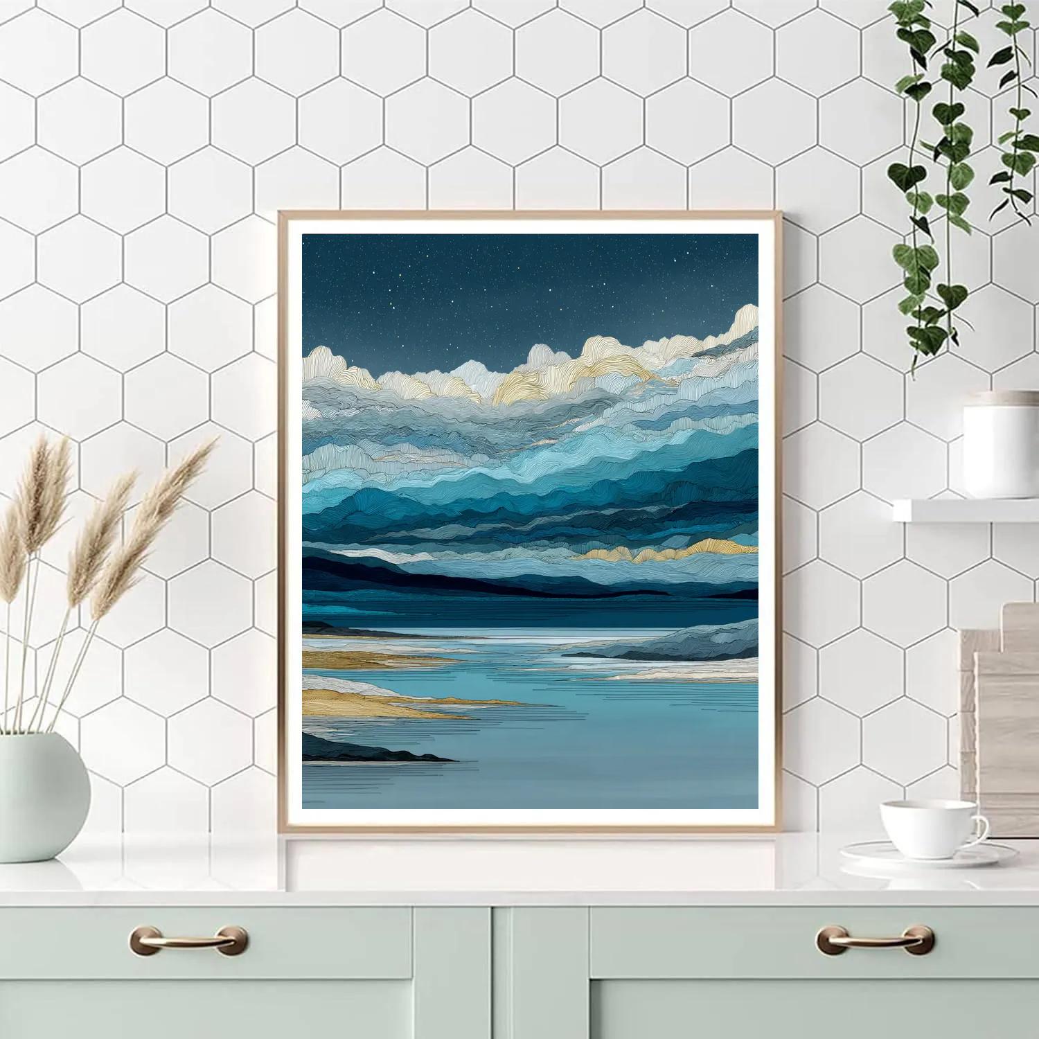 Aurora Above The Still North paint by numbers