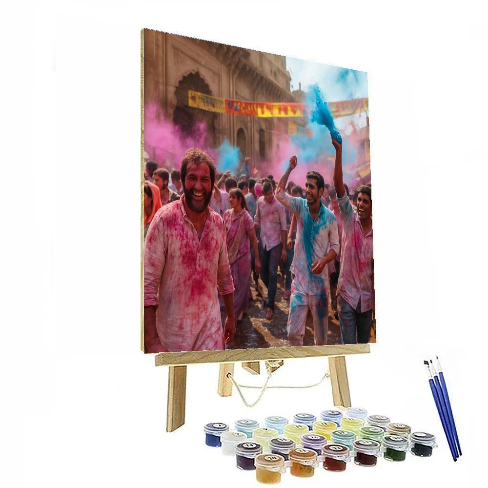 Holi Mathura Street paint by number