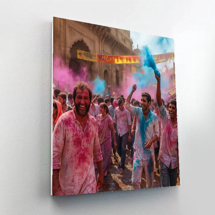 Holi Mathura Street paint by number