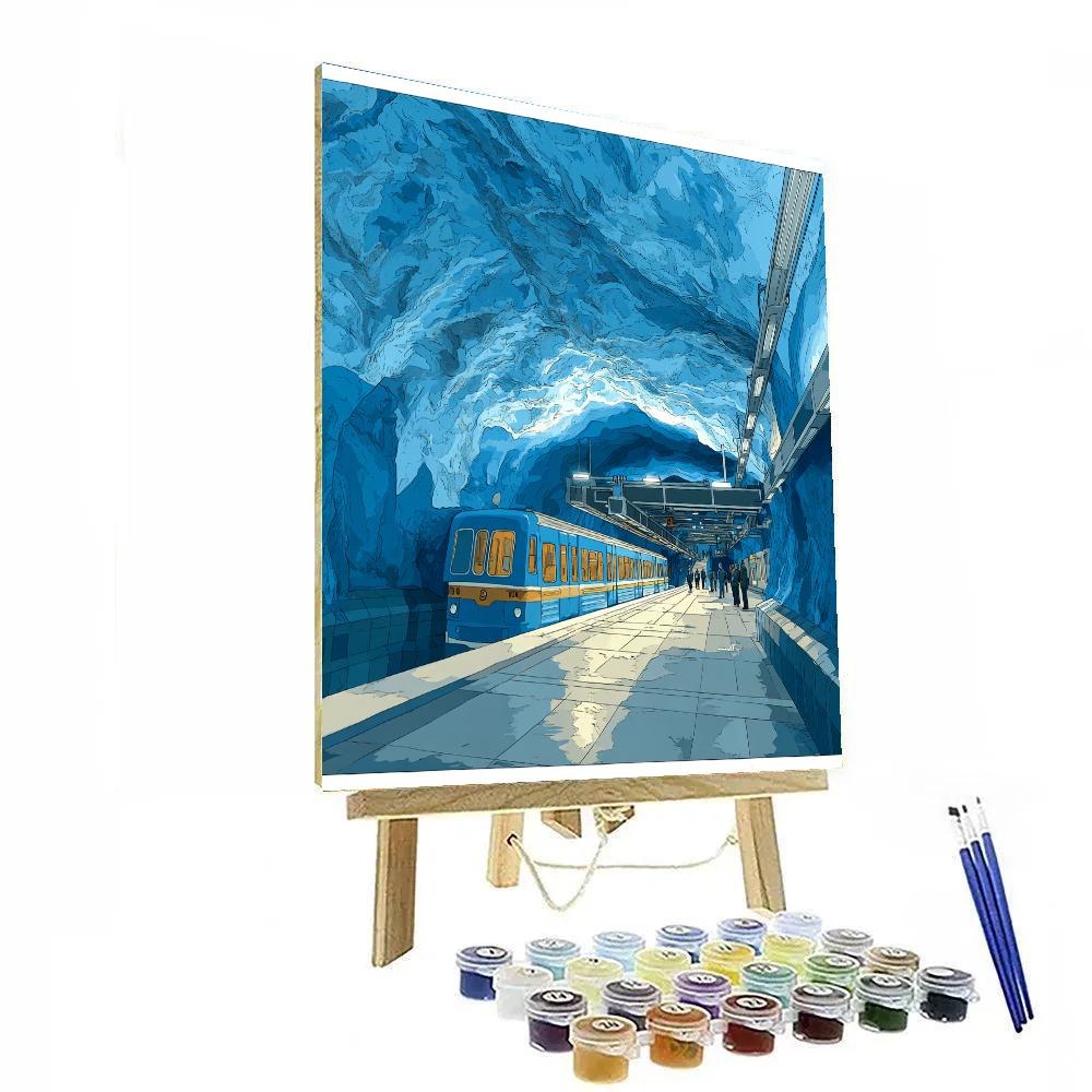 Stockholm Metro Art T Centralen Sweden Painting by numbers kit