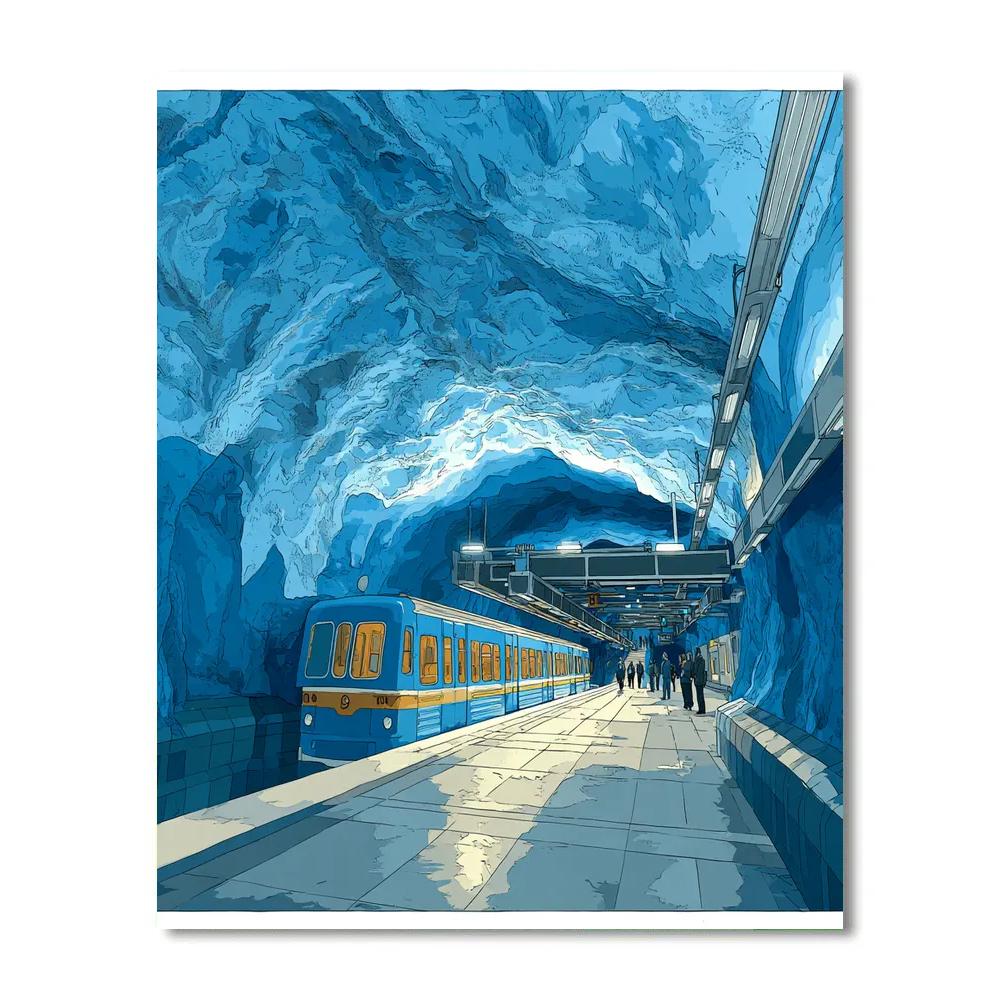 Stockholm Metro Art T Centralen Sweden Painting by numbers kit