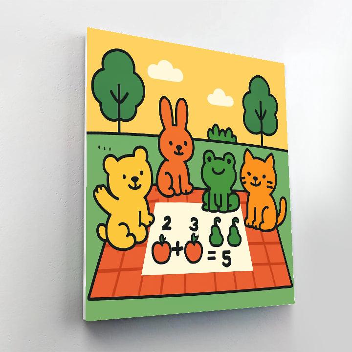 Sunny Math Picnic paint by numbers