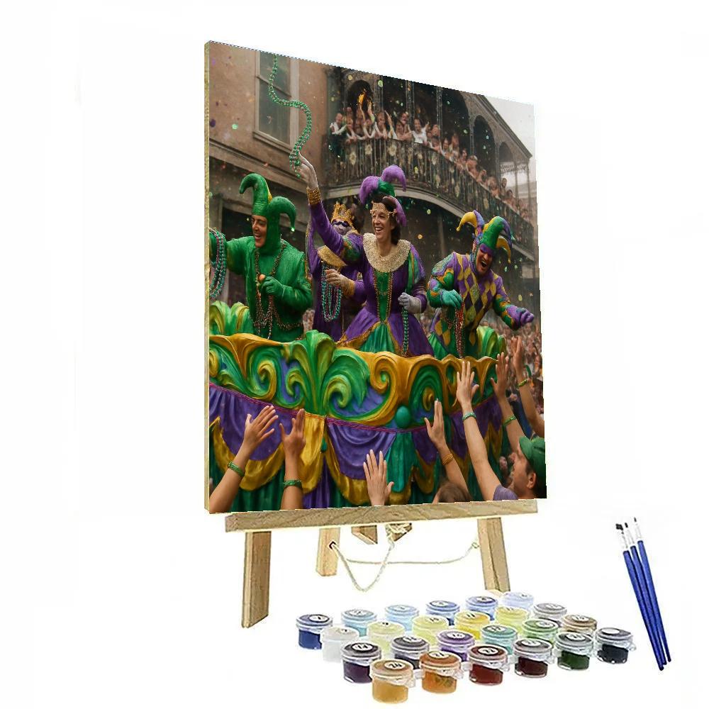 Mardi Gras Parade New Orleans Paint by numbers art