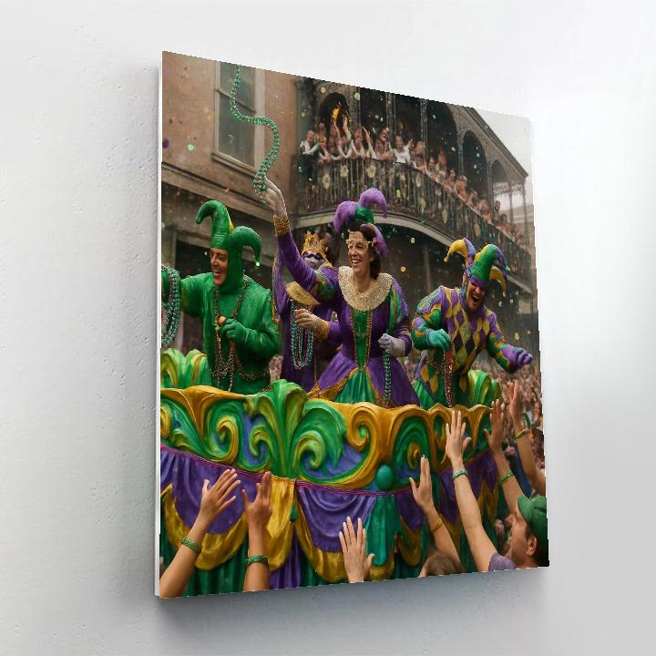 Mardi Gras Parade New Orleans Paint by numbers art