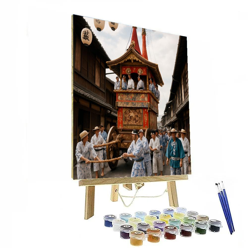 Gion Matsuri Street Procession paint by number
