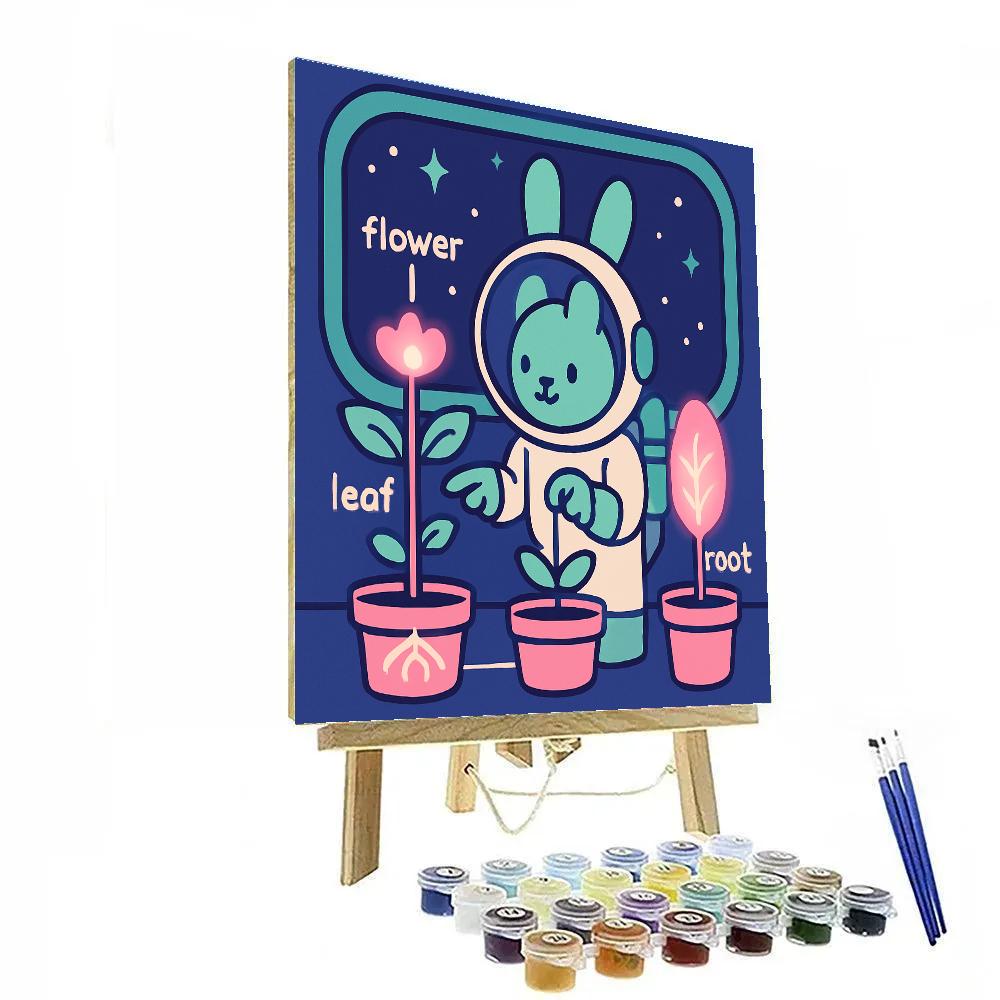 Space Garden Botanist paint by numbers