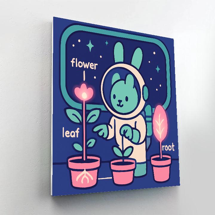 Space Garden Botanist paint by numbers