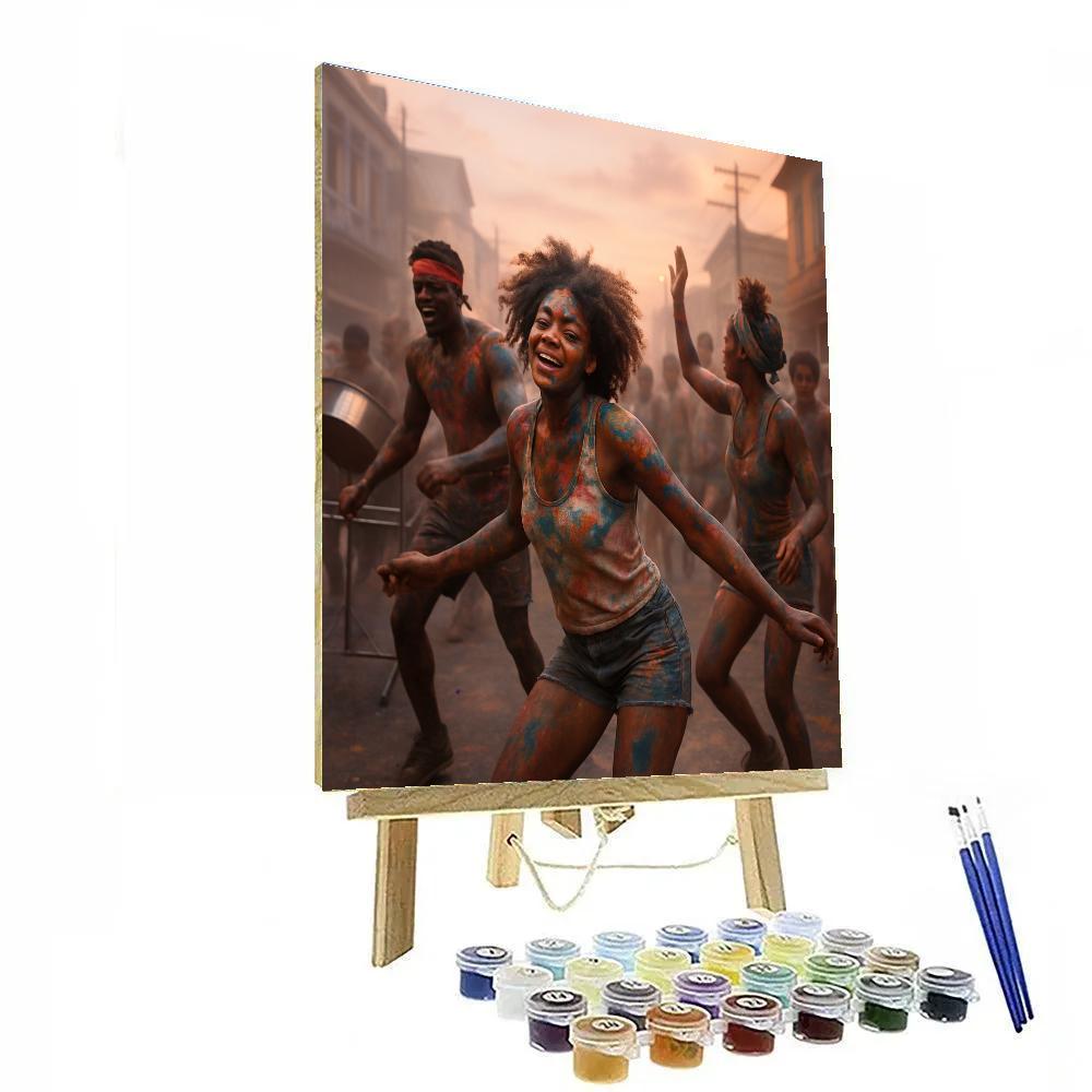 Caribbean J’ouvert Dawn Revelers Numbered painting kits