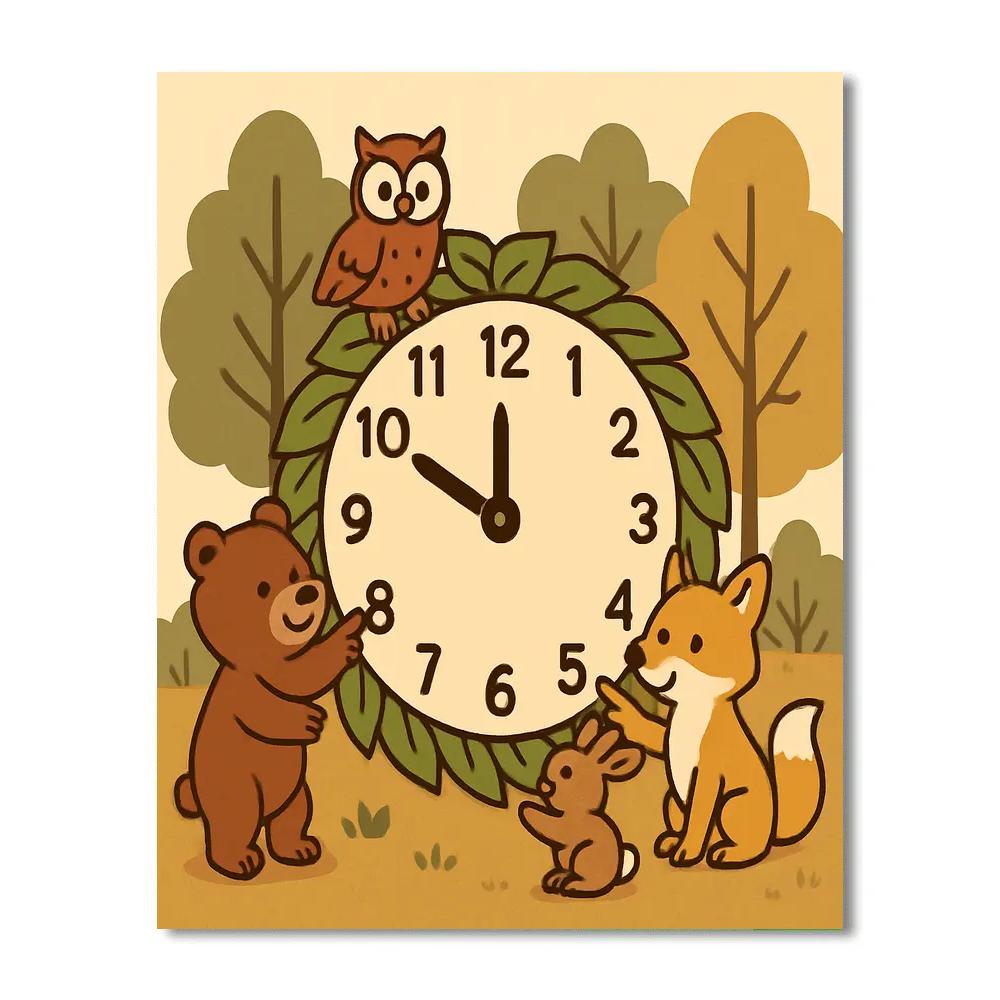 Clockwork Forest Time paint by color