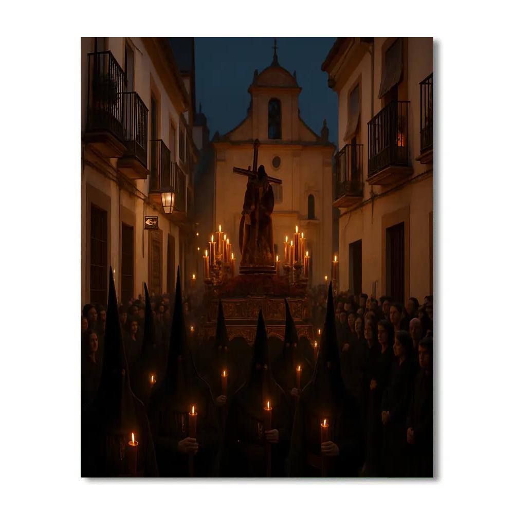 Easter Procession Andalusia painting number kit