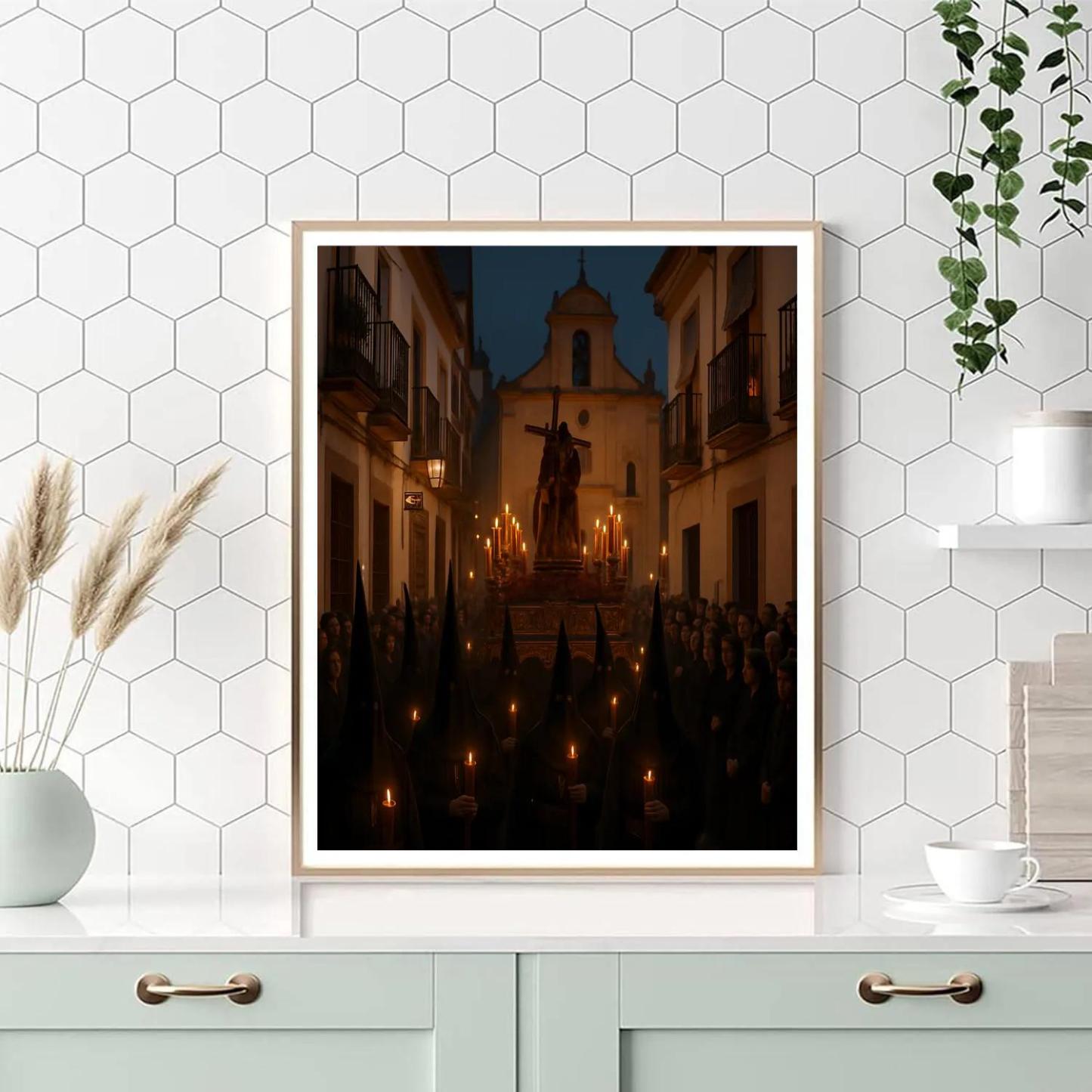 Easter Procession Andalusia painting number kit