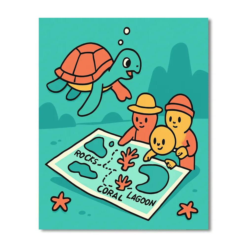 Underwater Geography Quest paint by numbers