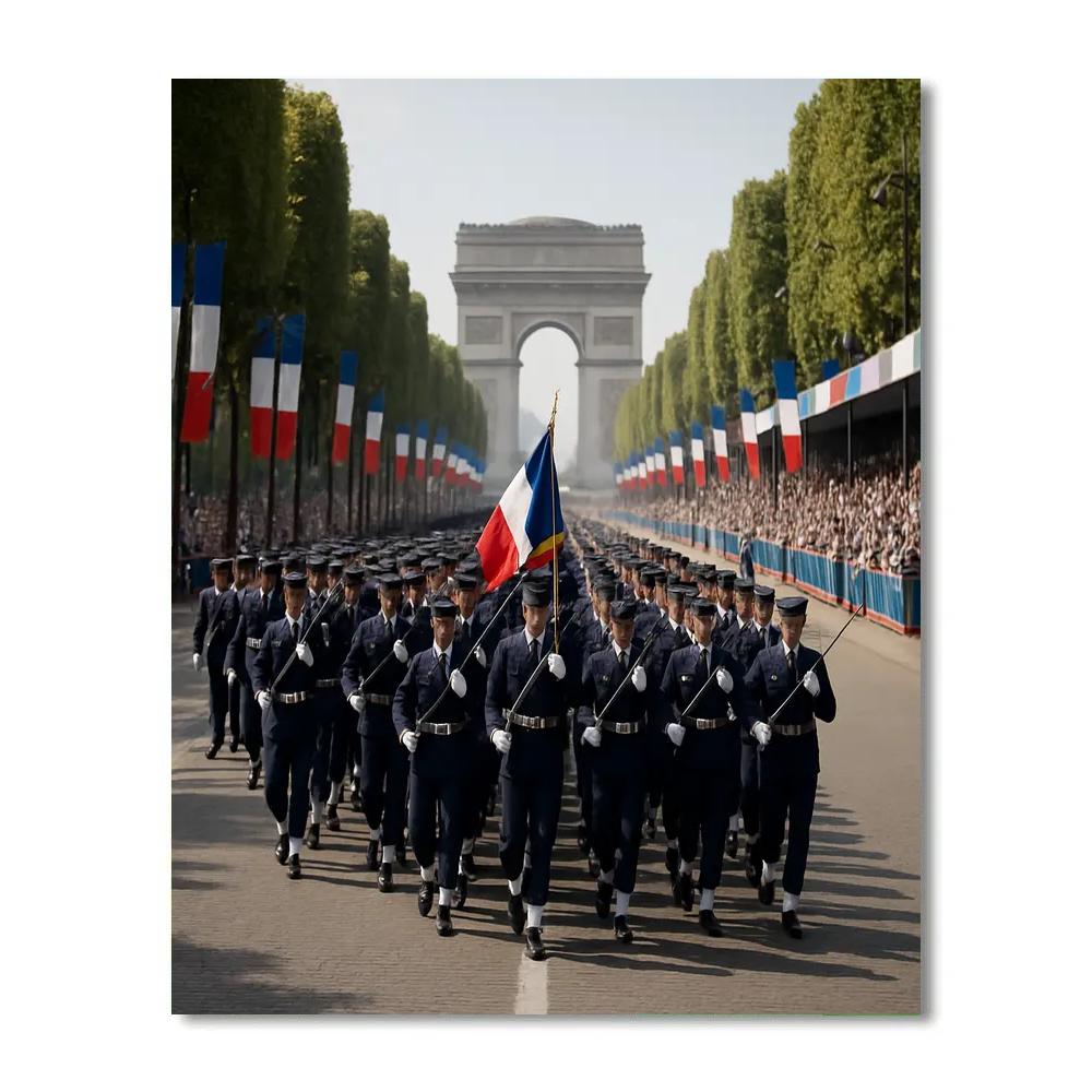 Bastille Day Military Parade Paint by numbers art