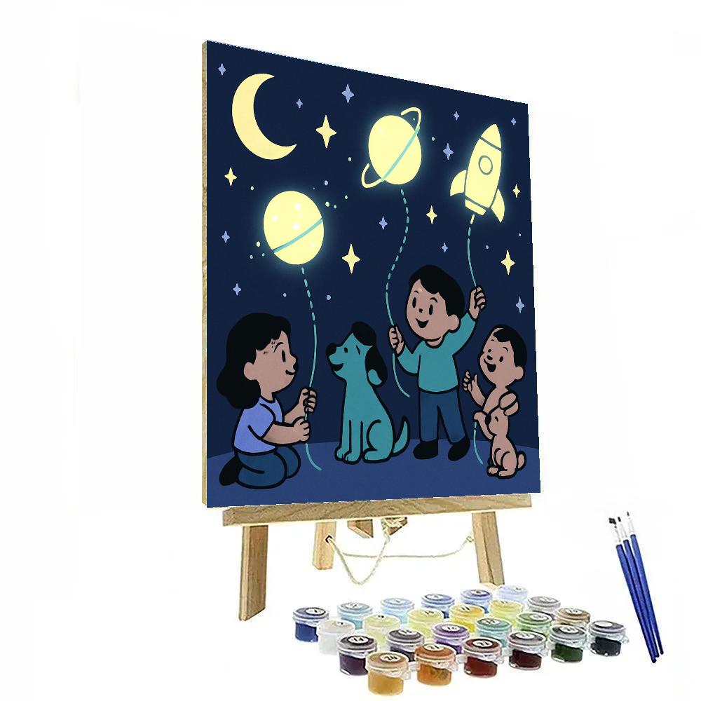 Moonlight Kite Explorers paint by number