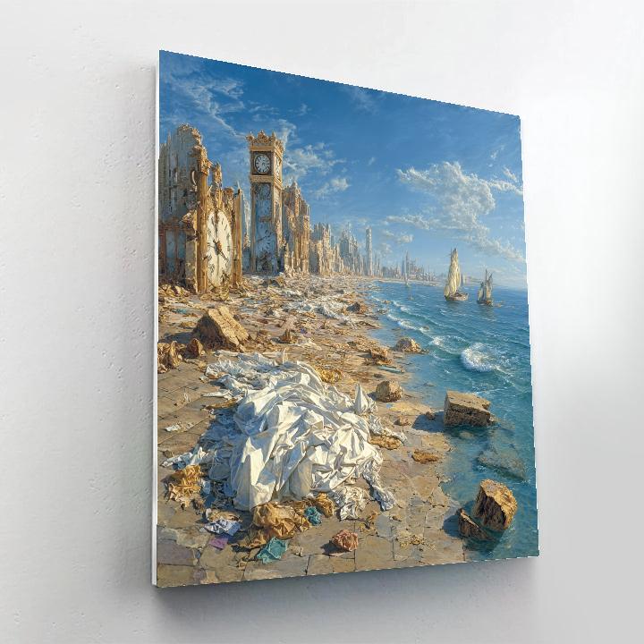 Salvador Dali Inspired Surreal Ocean Dream paint by numbers