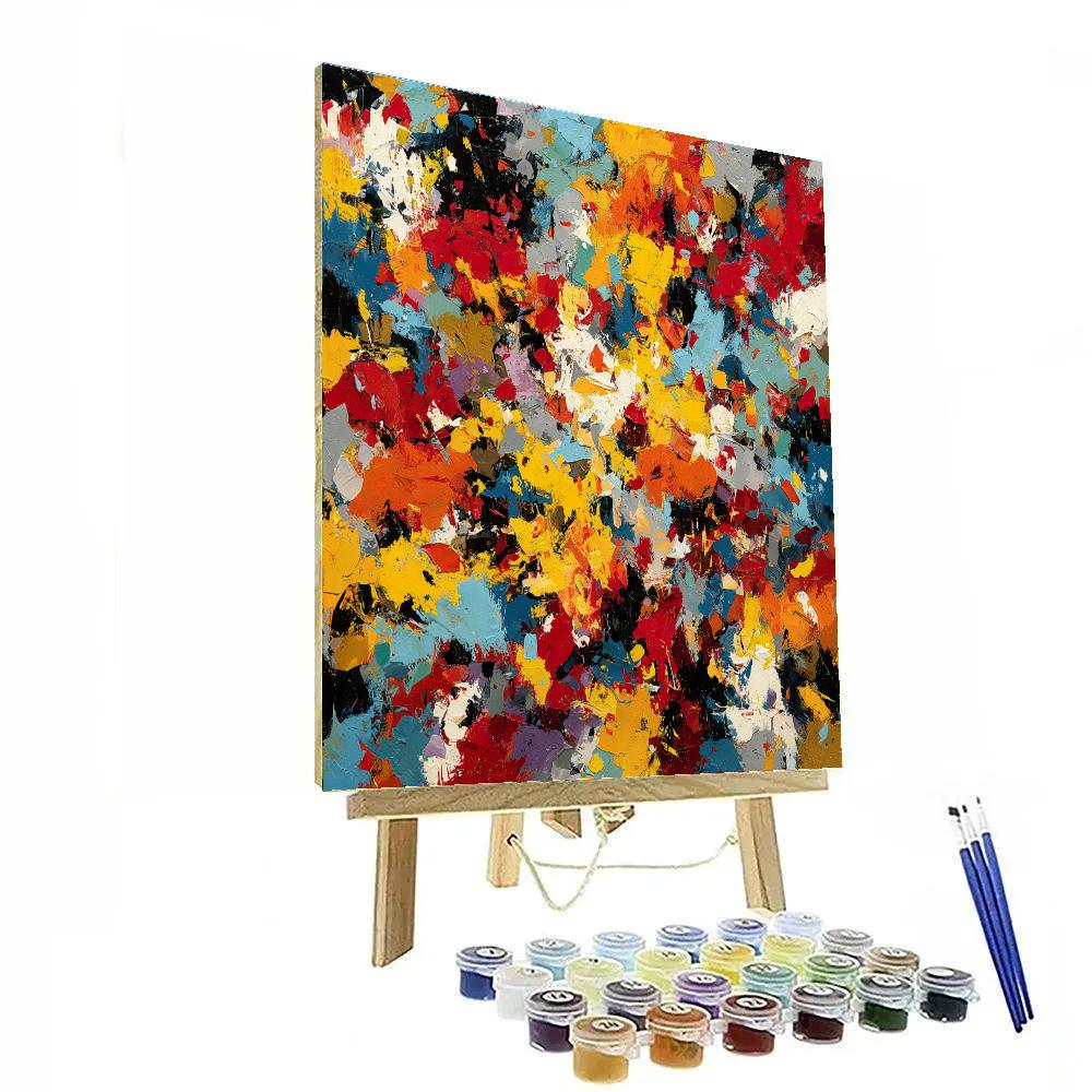 Jackson Pollock Inspired Festival Energy DIY paint by numbers
