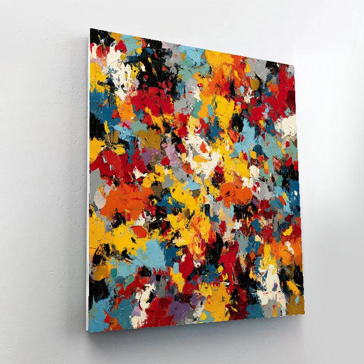 Jackson Pollock Inspired Festival Energy DIY paint by numbers