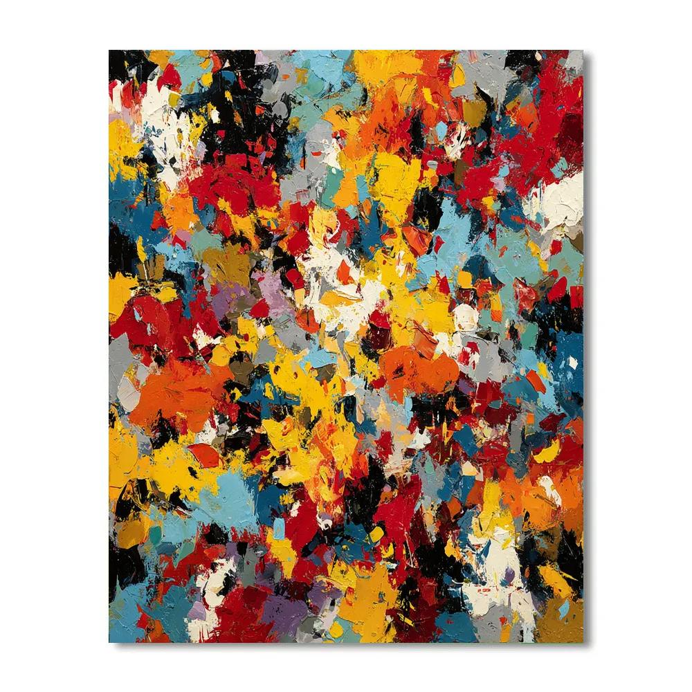 Jackson Pollock Inspired Festival Energy DIY paint by numbers