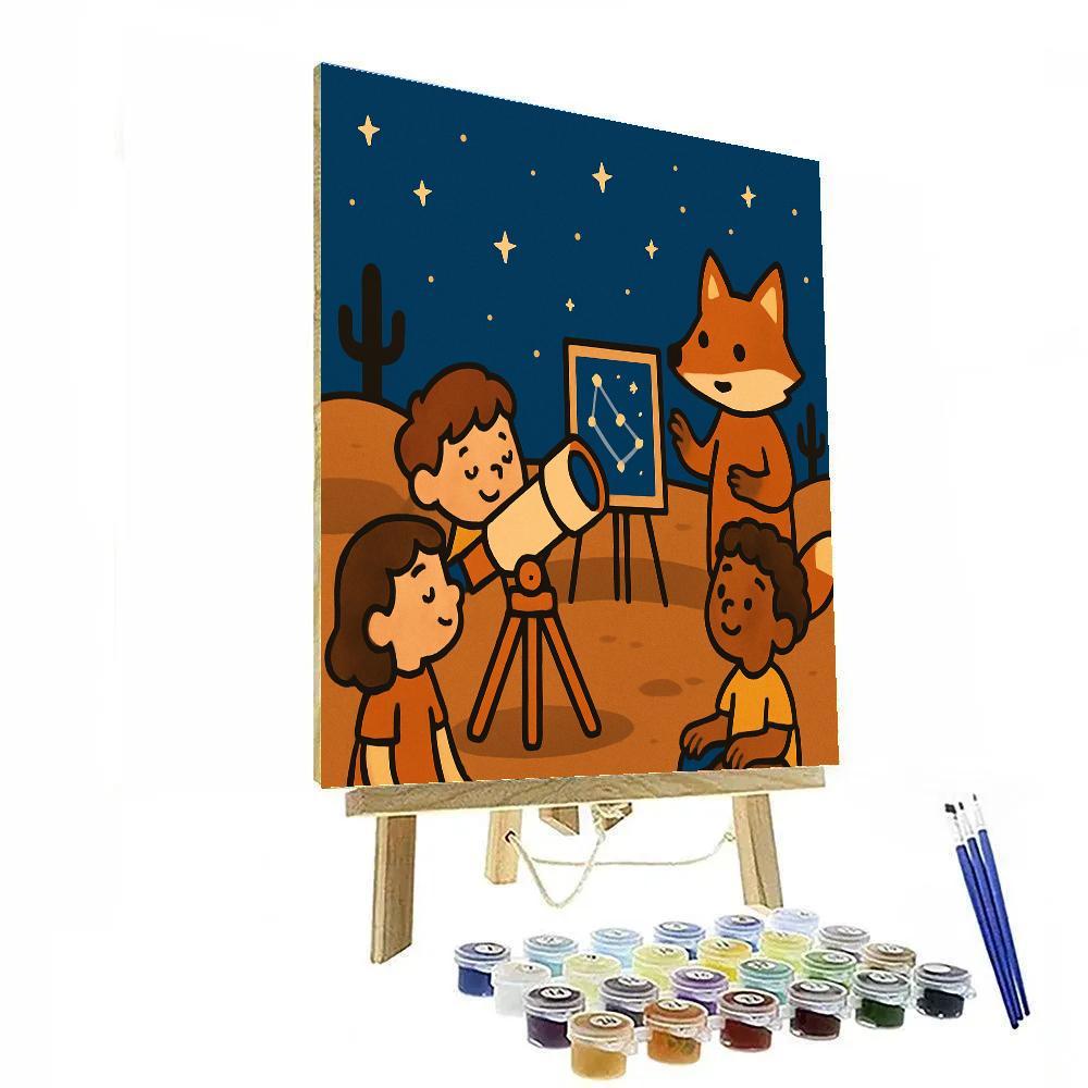 Desert Night Science Camp Painting by numbers kit