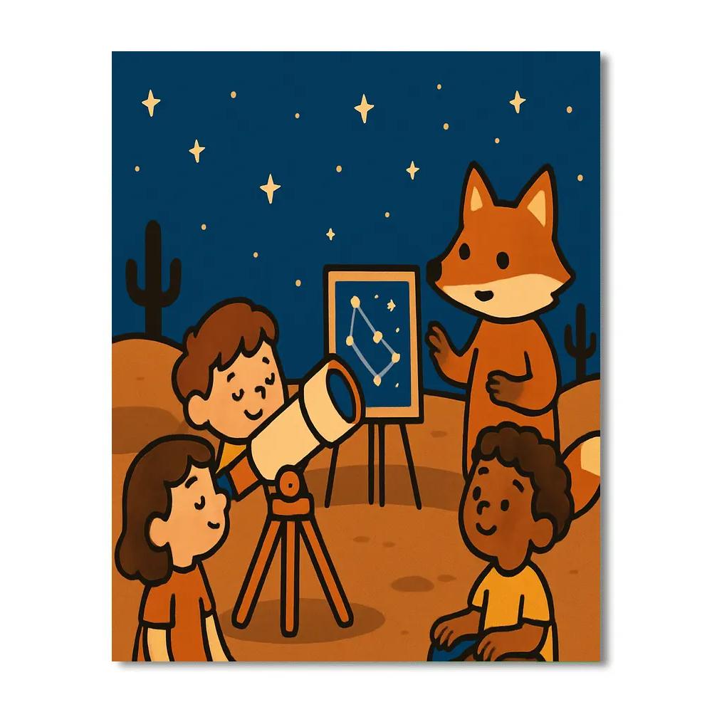Desert Night Science Camp Painting by numbers kit