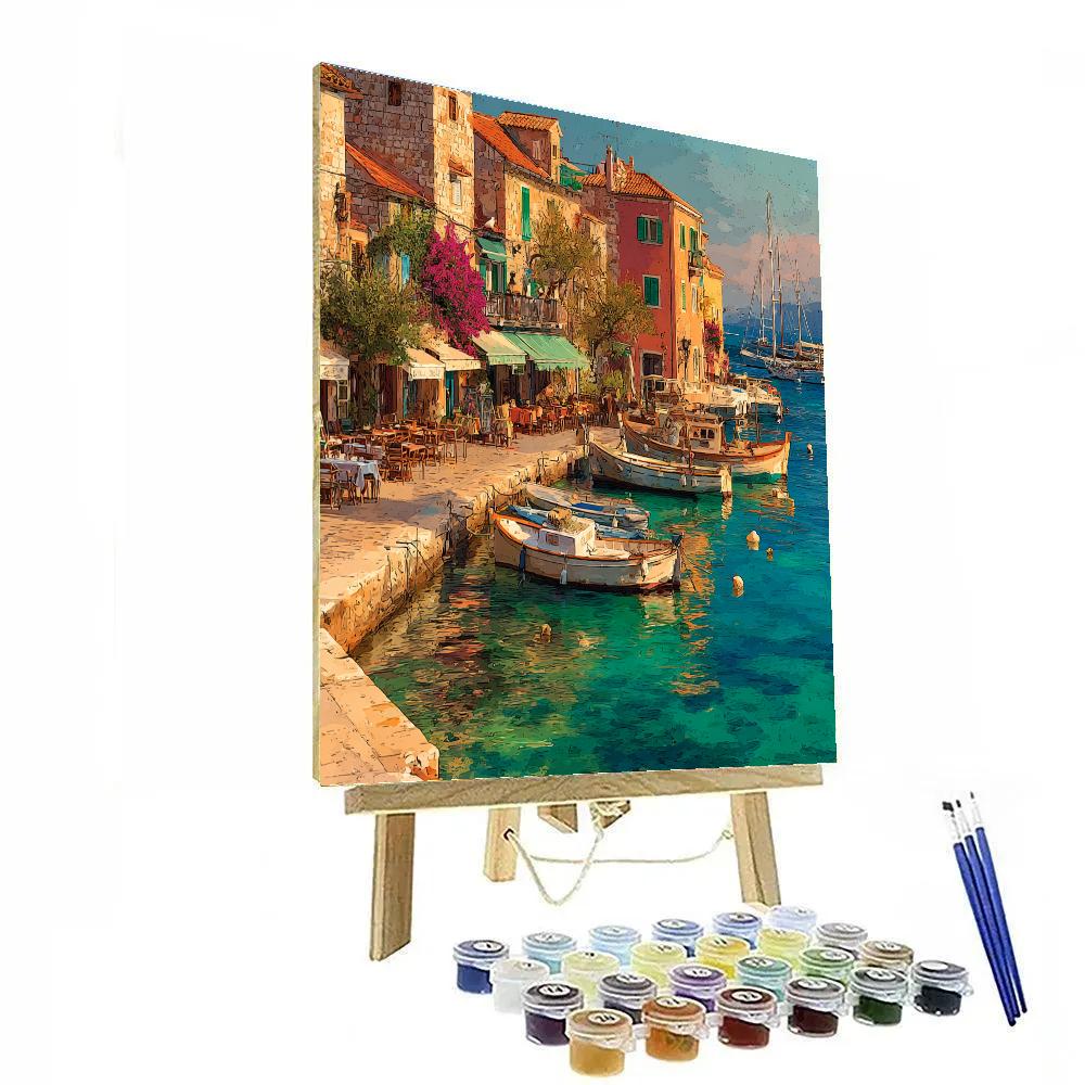 Old Port Waterfront Marseille France Number painting